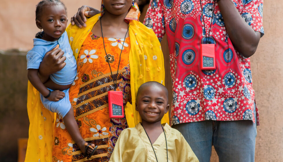 A man and woman and two little boys