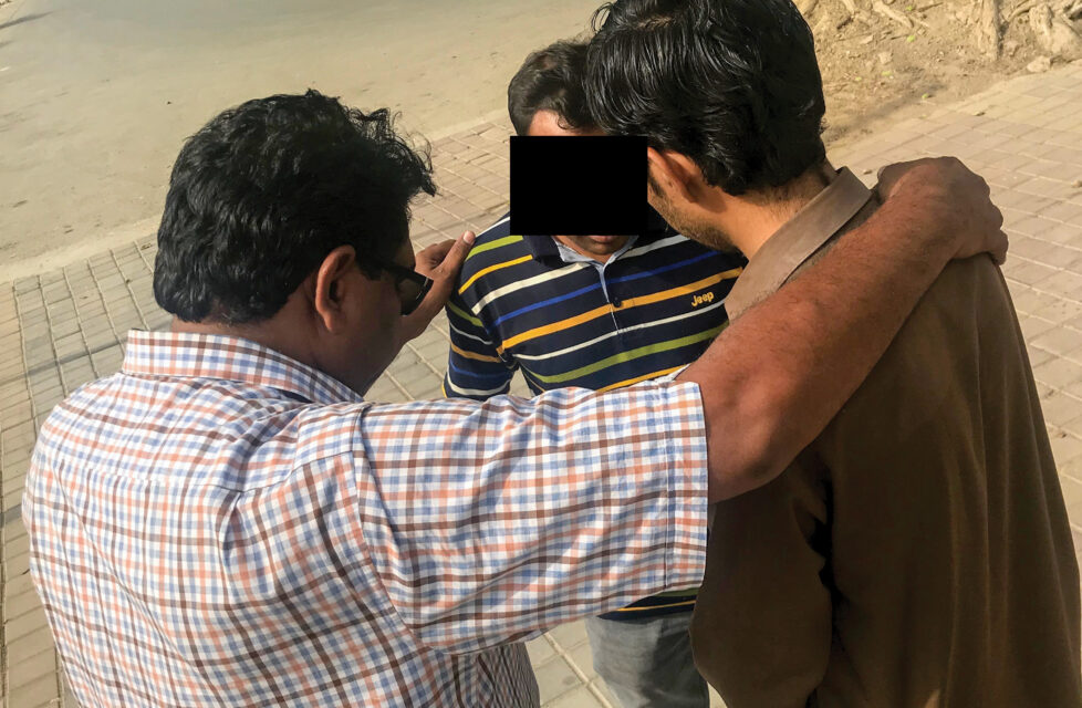 Former Muslim Homeless for Six Years After Accepting Christ Three men praying together